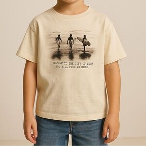 ZARA Kids Cream Surf Print T-Shirt
